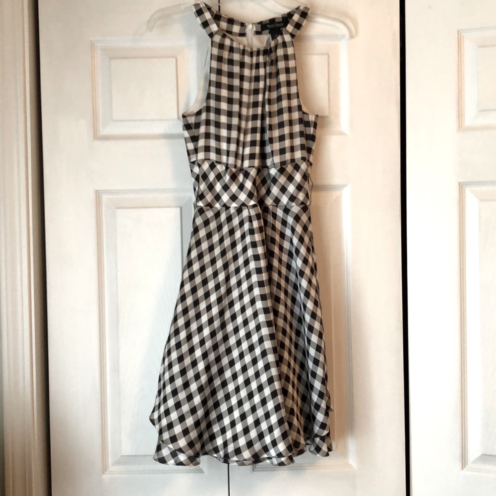 White House Black Market check dress